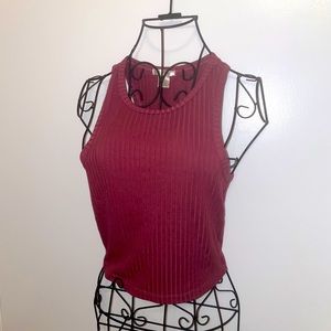 High Neck Ribbed Tank